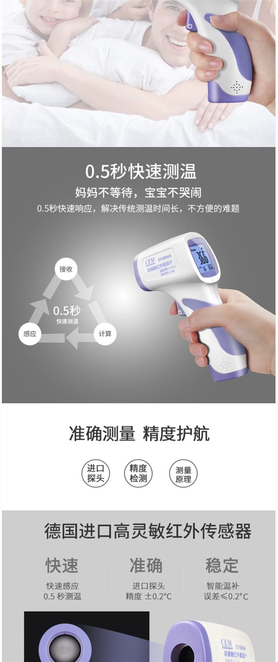 額溫槍，紅外人體測(cè)溫儀詳情_02